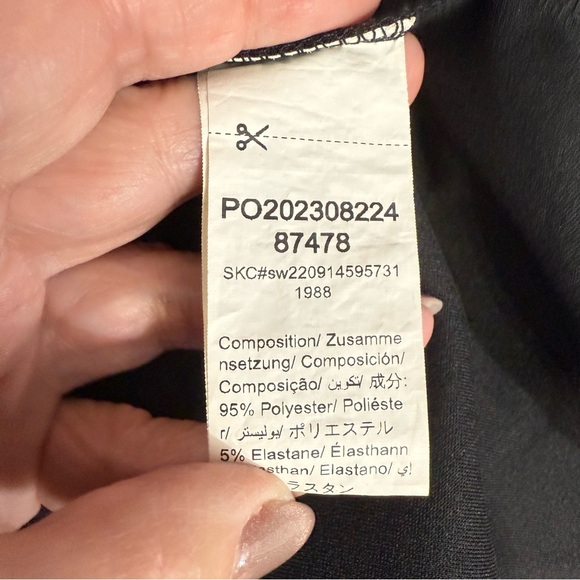 Black A-line midi dress with sheer mesh long sleeves size XL - Picture 8 of 10